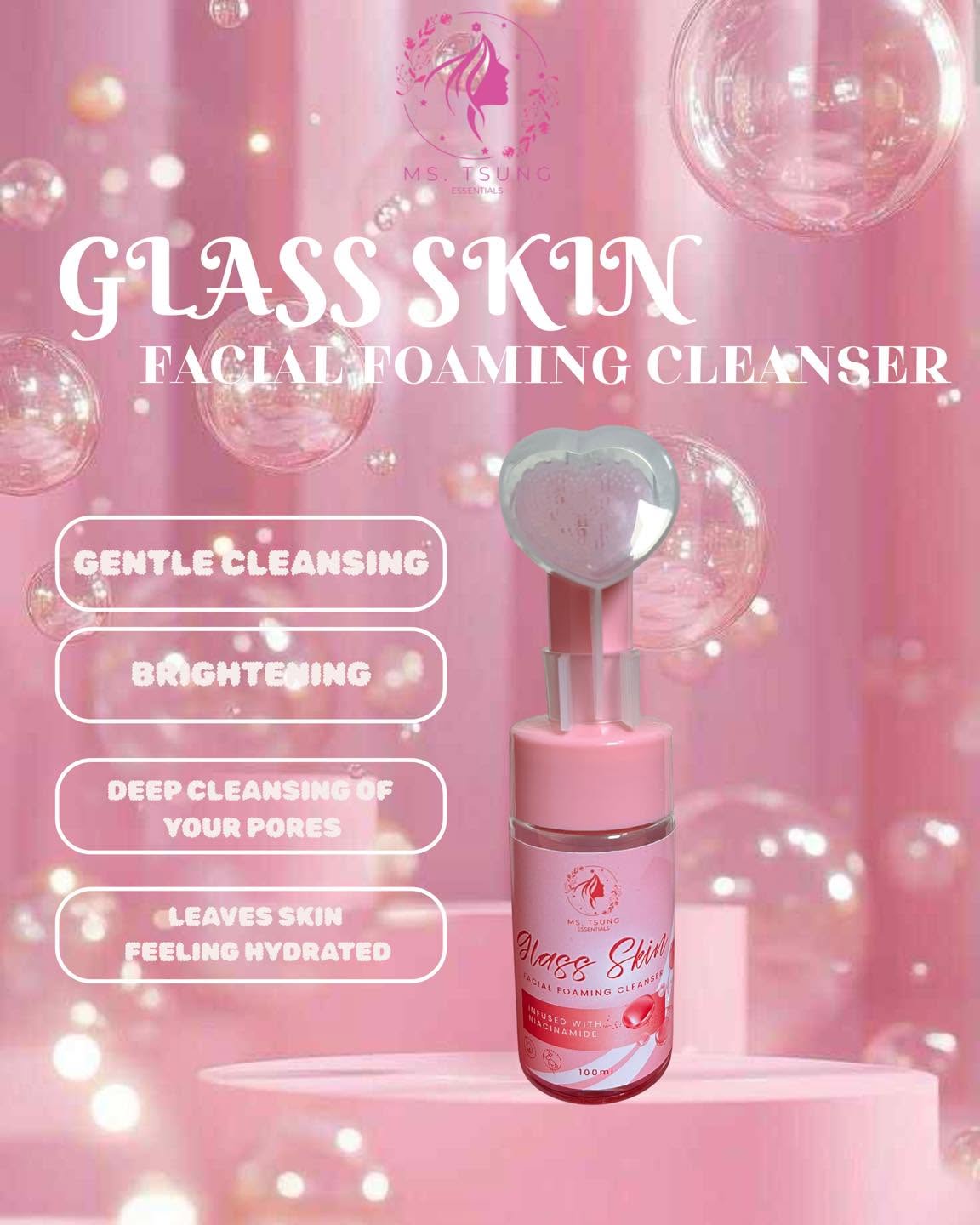 Ms. Tsung Essentials Glass Skin Facial Foaming Cleanser 100ml