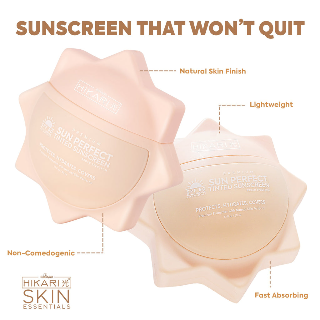 Beauty&U Hikari Premium Sun Perfect Tinted Sunscreen SPF 50 PA++++ 50ml