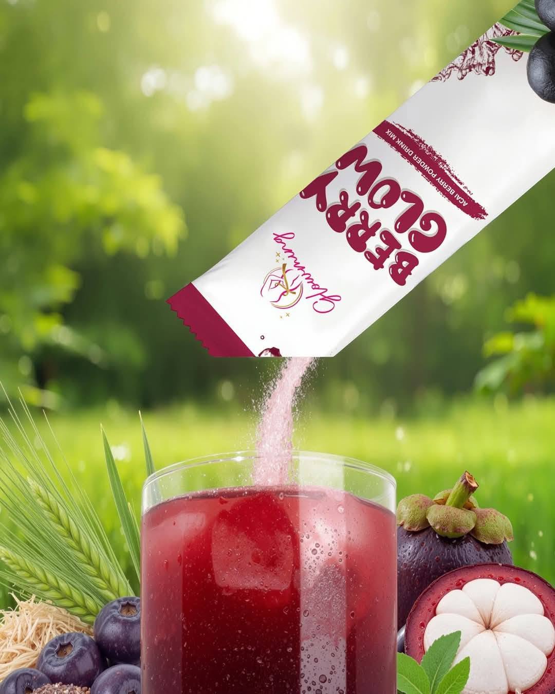 Glowming Berry Glow Acai Berry Powder Drink Mix – 10 Sachets