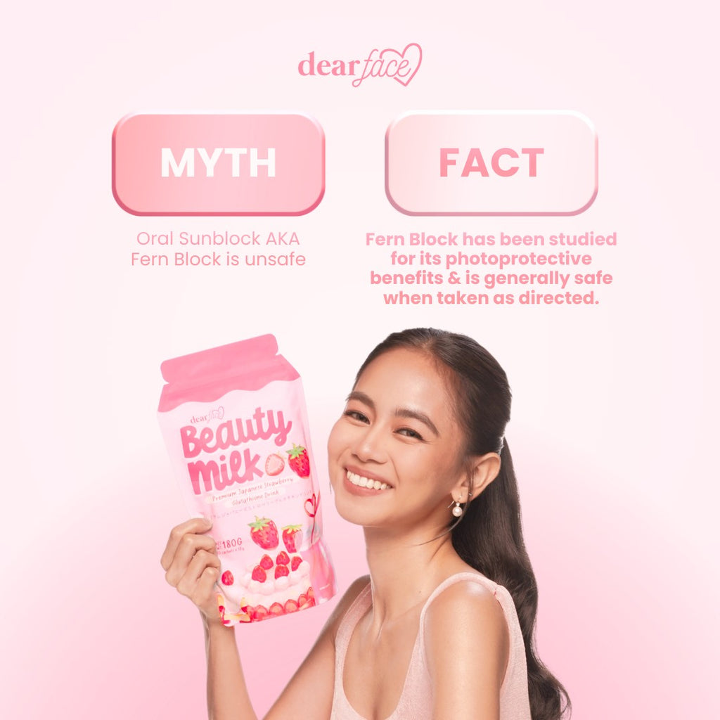 Dear Face Beauty Milk Strawberry Glutathione Drink (10sachets in pack)