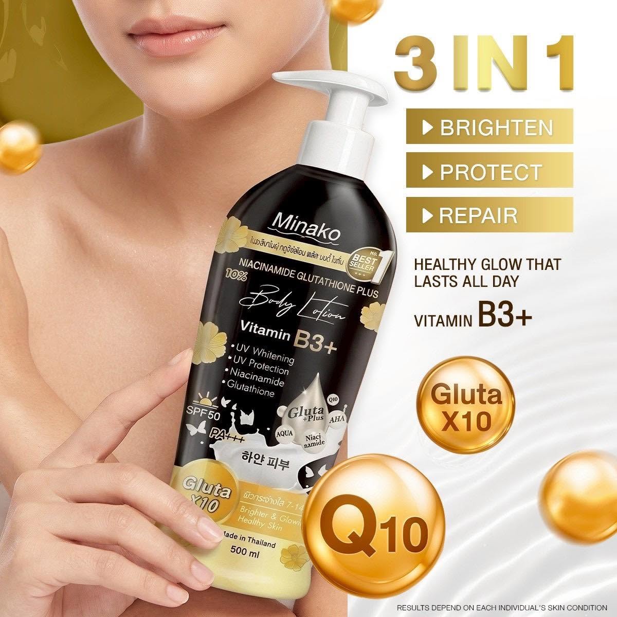 Minako Niacinamide Glutathione Plus Body Lotion