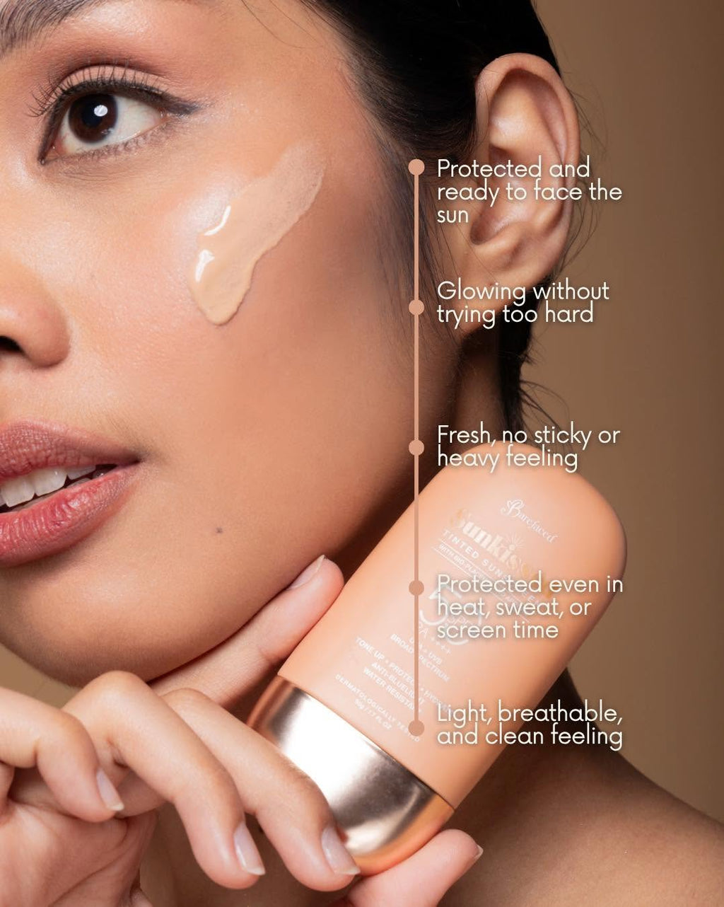 Barefaced Sunkissed Tinted Sunscreen SPF50+ PA++++ – 50g