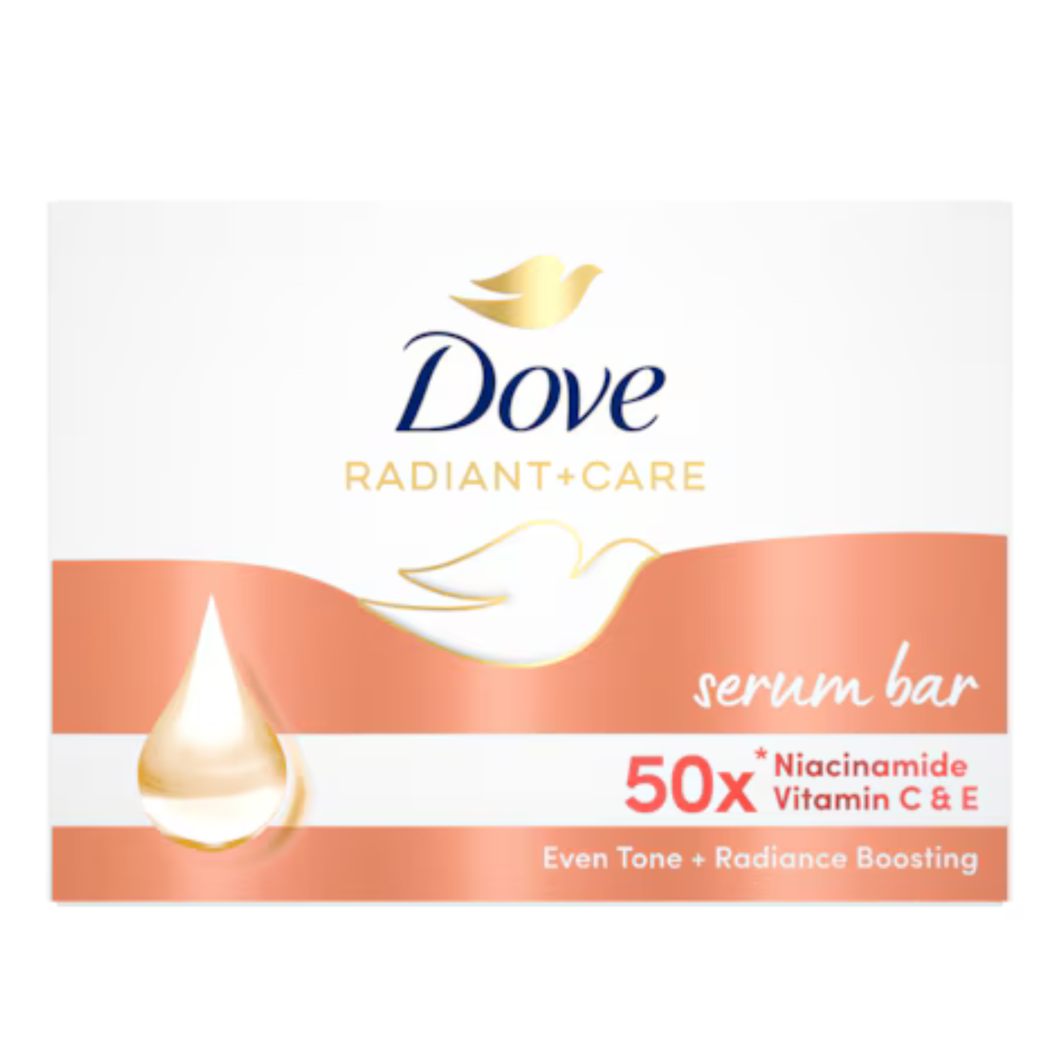 Dove Radiant + Care Serum Bar 50x Niacinamide Vitamin C & E (3 × 90g)