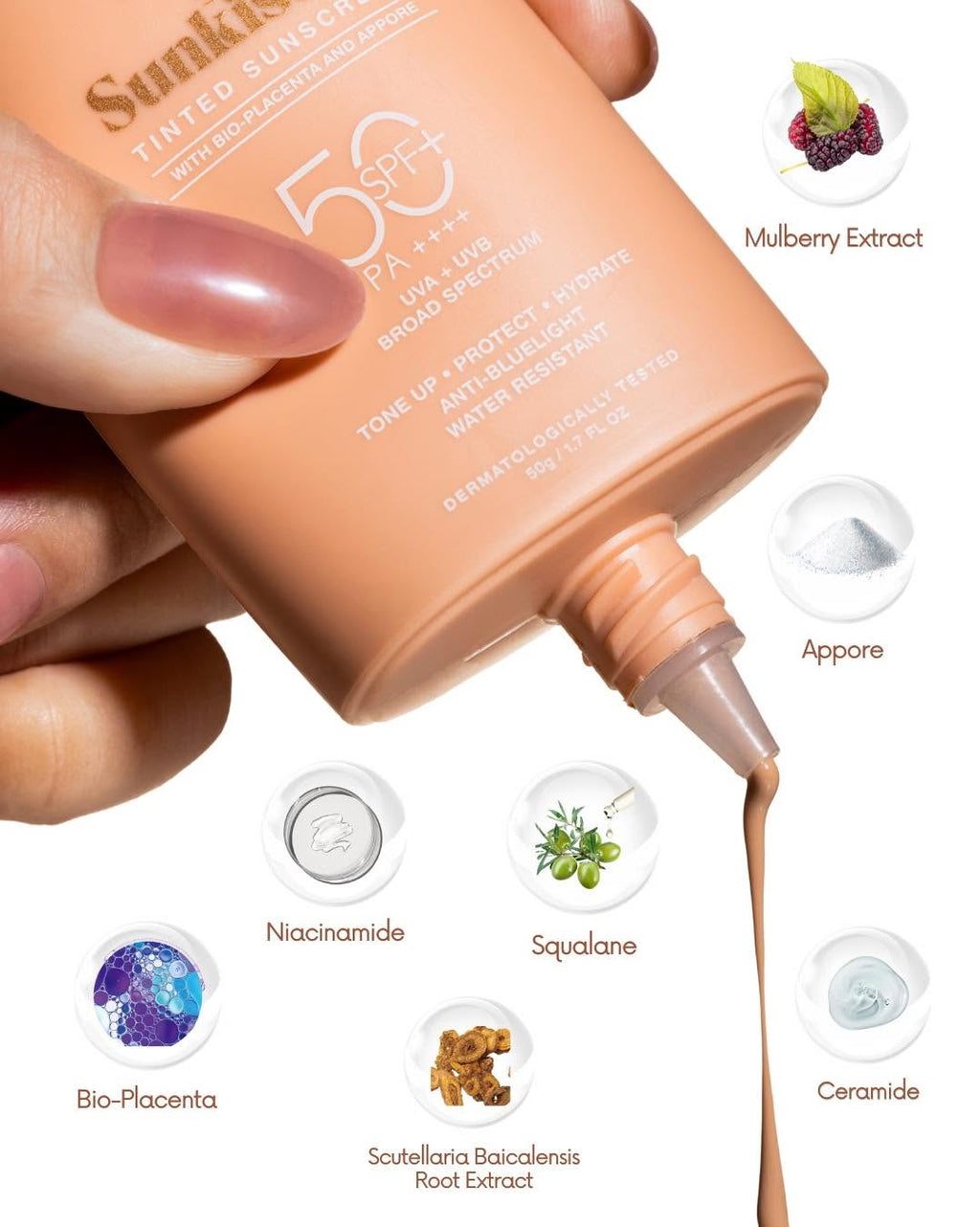 Barefaced Sunkissed Tinted Sunscreen SPF50+ PA++++ – 50g