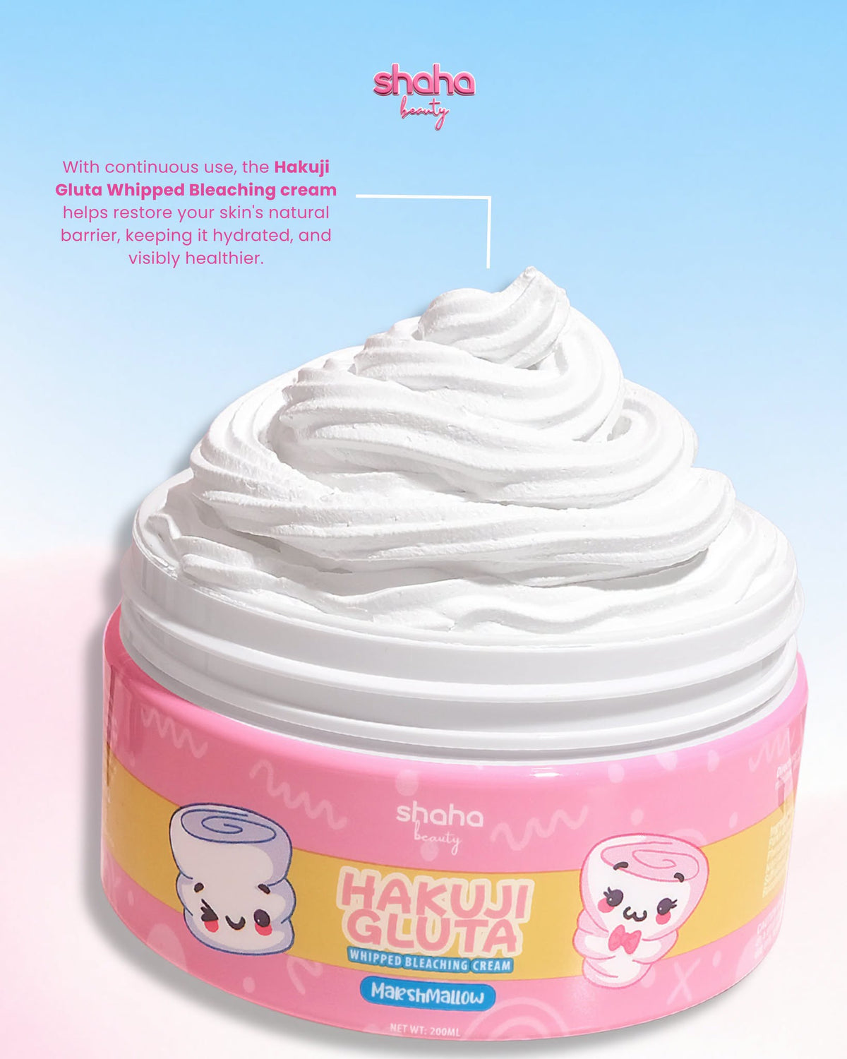 Shaha Beauty Hakuji Gluta Marshmallow Whipped Brightening Cream