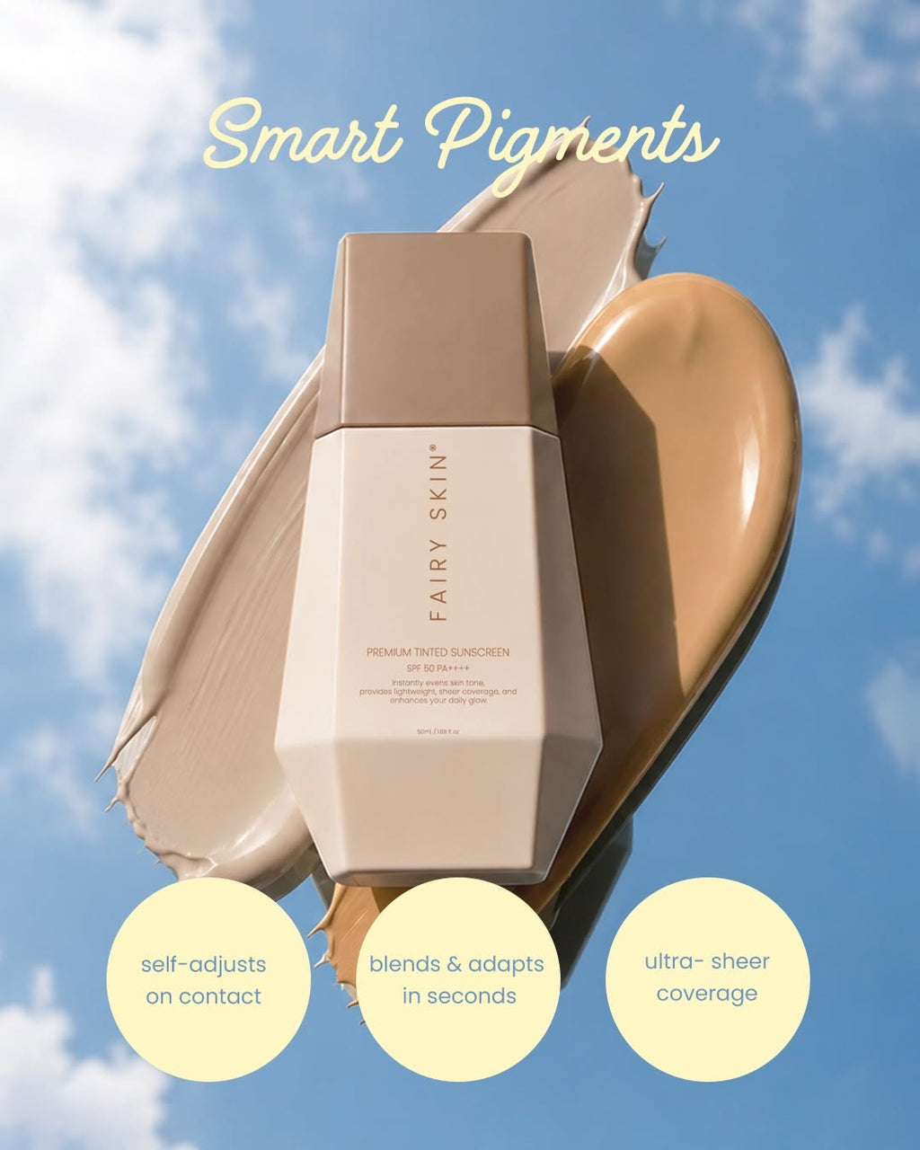 Fairy Skin Premium Tinted Sunscreen SPF50 PA++++ – 50mL