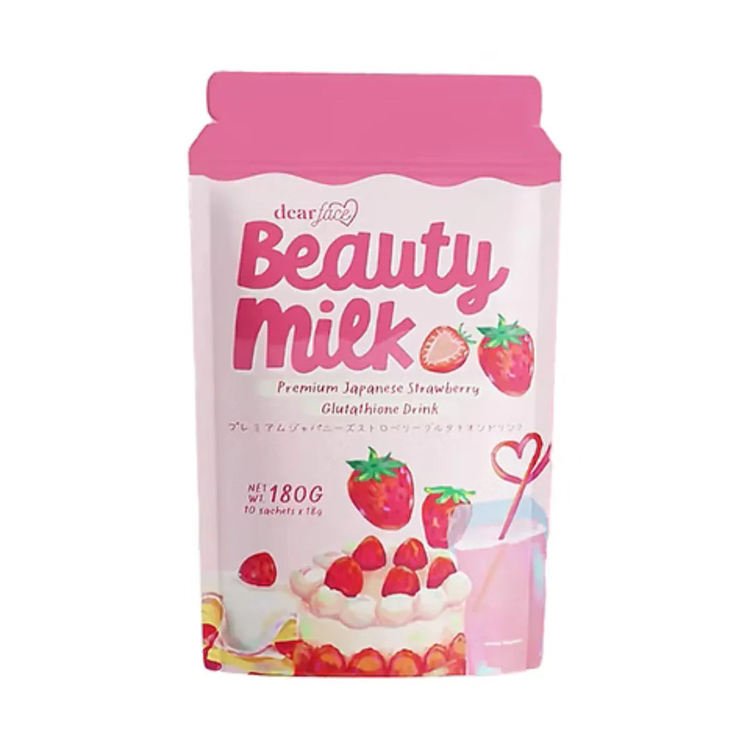 Dear Face Beauty Milk Strawberry Glutathione Drink (10sachets in pack)