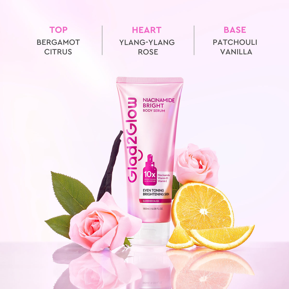 Glad2Glow Niacinamide Bright Body Serum 180ml