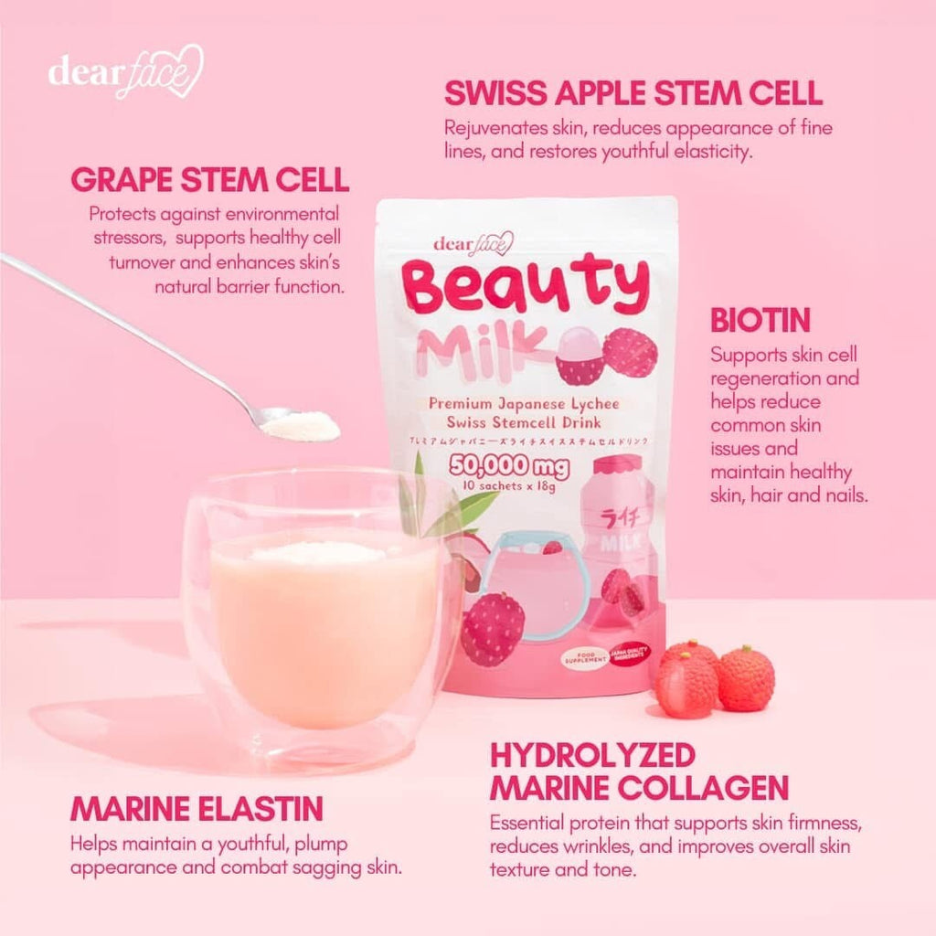 Dear Face Beauty Milk Lychee Swiss Stemcell Drink