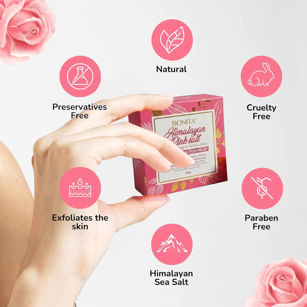 Bonita Himalayan Pink Salt Exfoliating Soap 80g