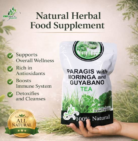 Chef Aybs Paragis with Moringa and Guyabano Herbal Tea(1.8g x 20 sachets)