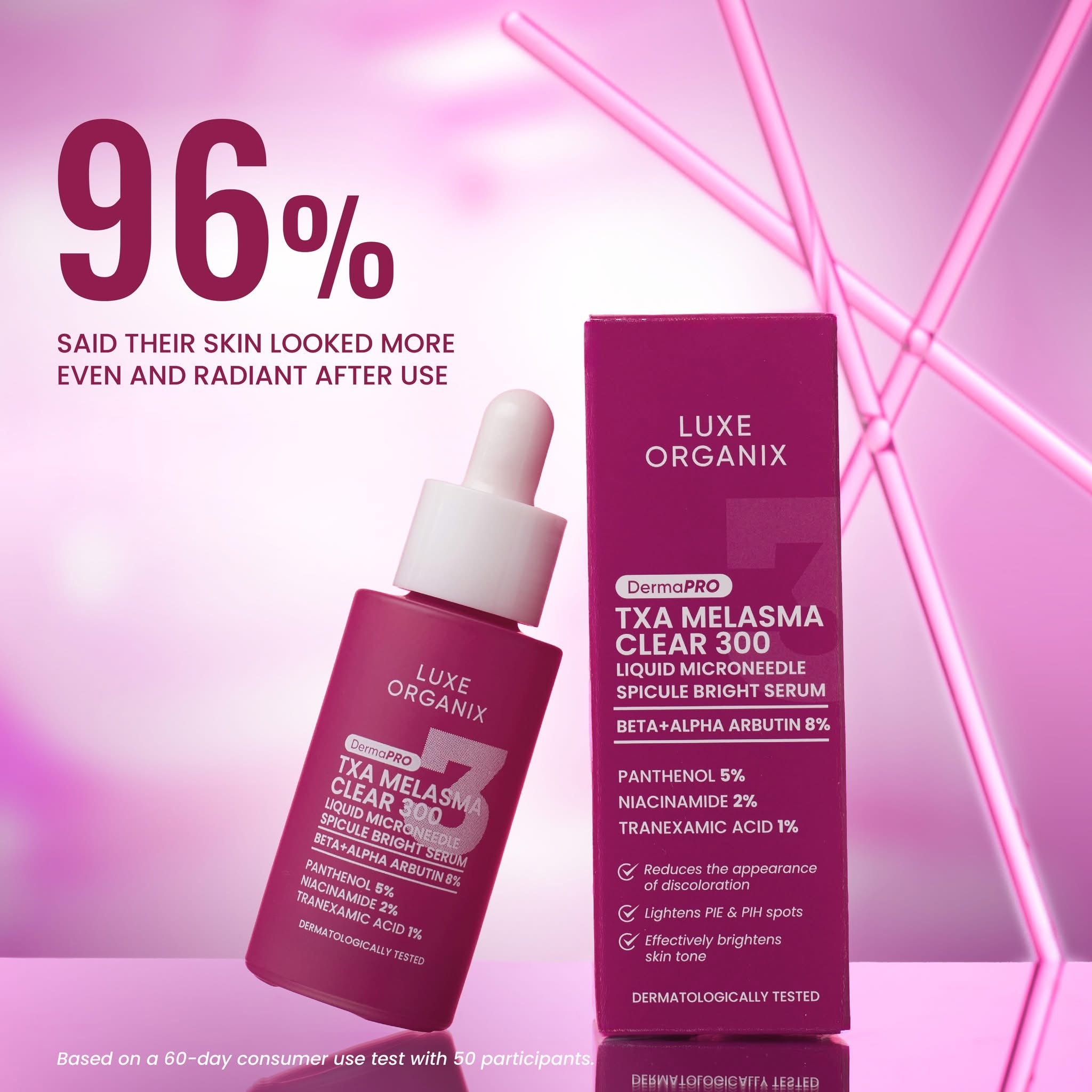 TXA MELASMA CLEAR 300 MICRONEEDLE SPICULE BRIGHT SERUM 30ML