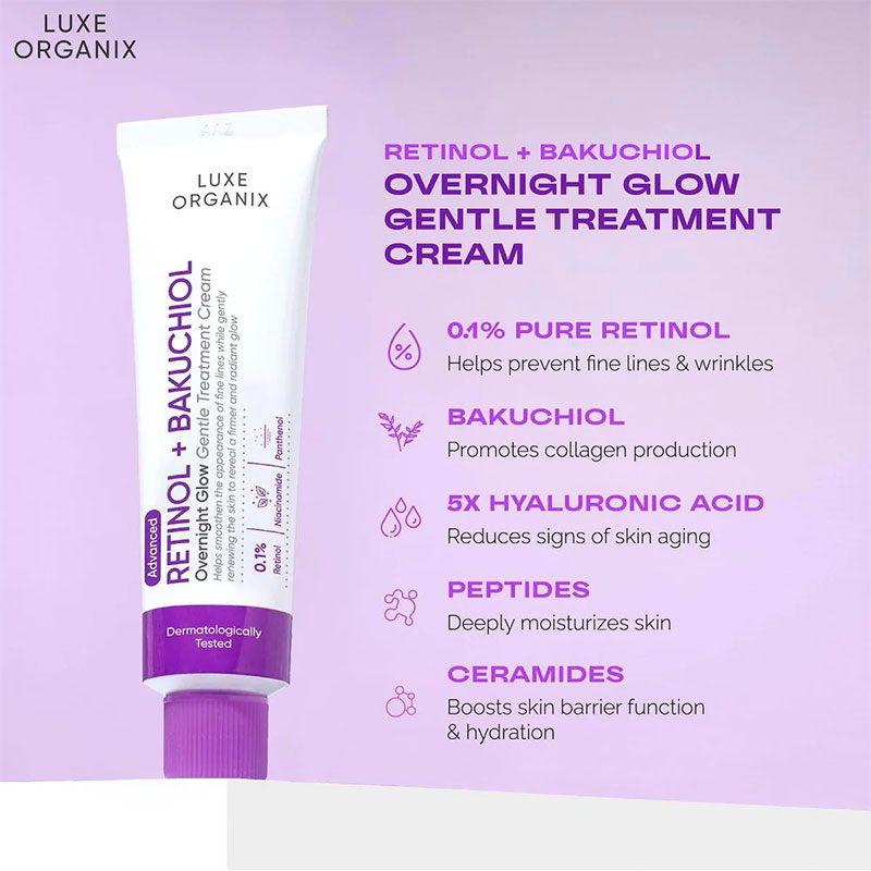 Retinol+ Bakuchiol Overnight Glow Gentle Treatment Cream 30g