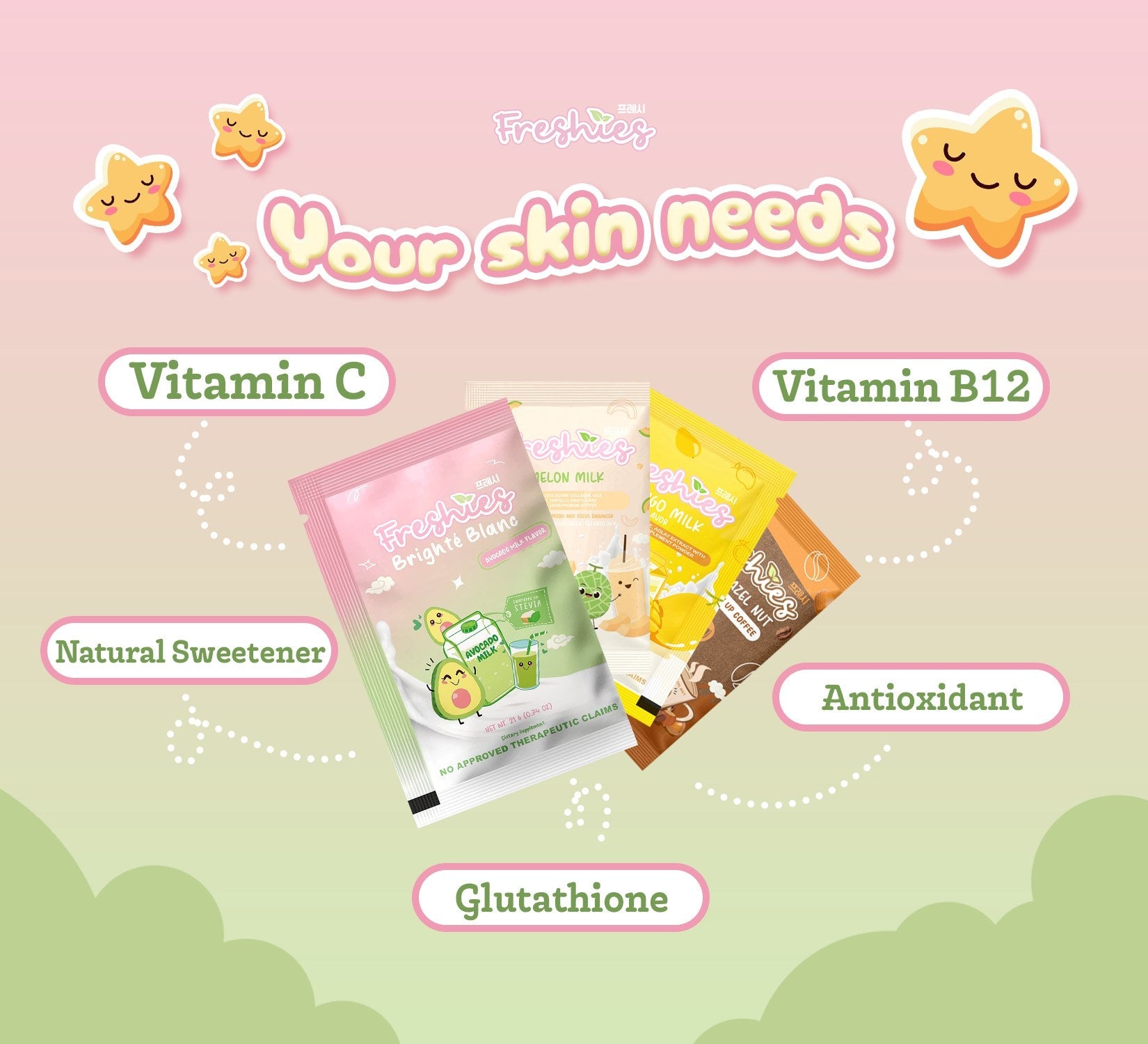 Freshies Brighté Blanc Avocado Milk Flavor (10 Sachets)
