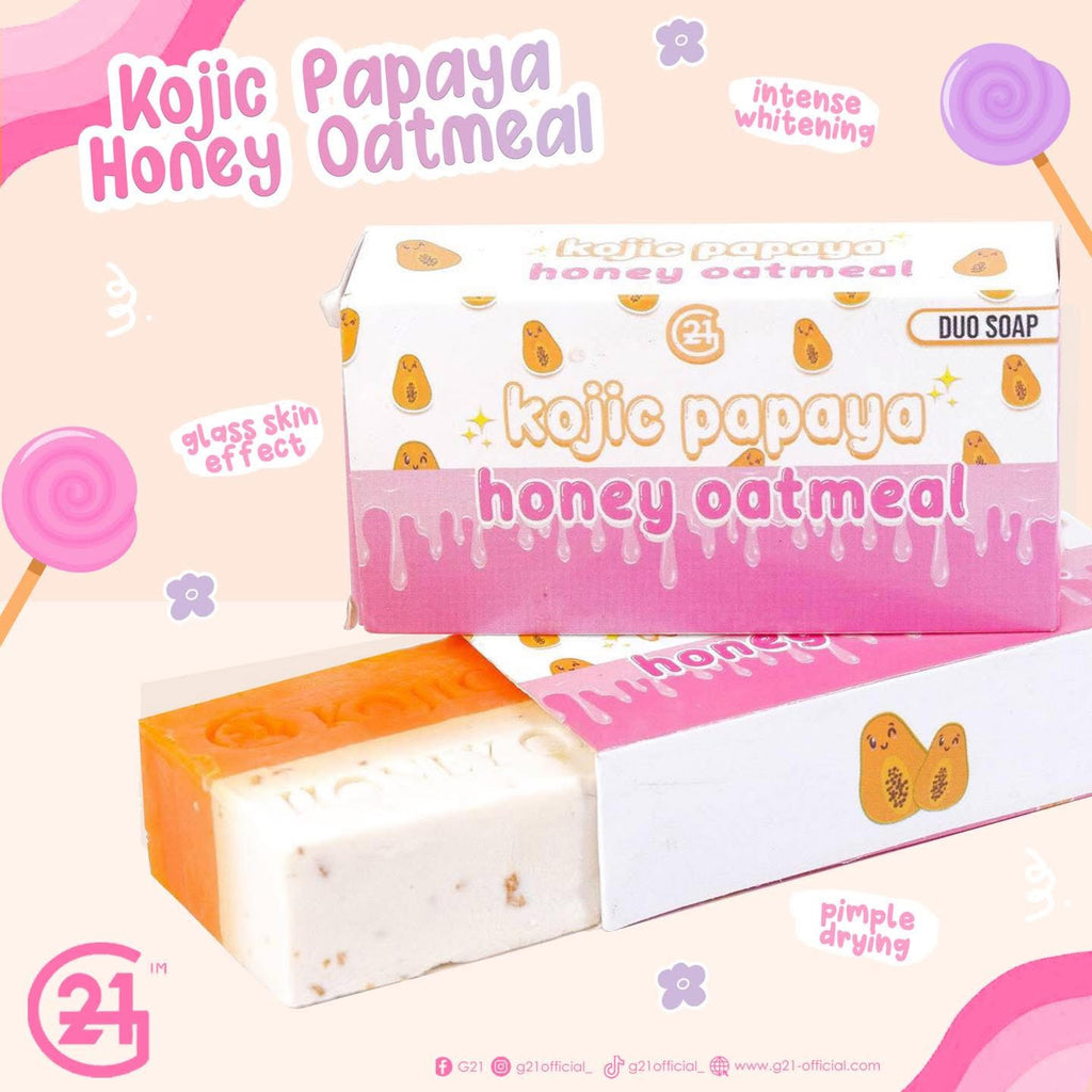 G21 Kojic Papaya Honey Oatmeal Duo Soap 150g