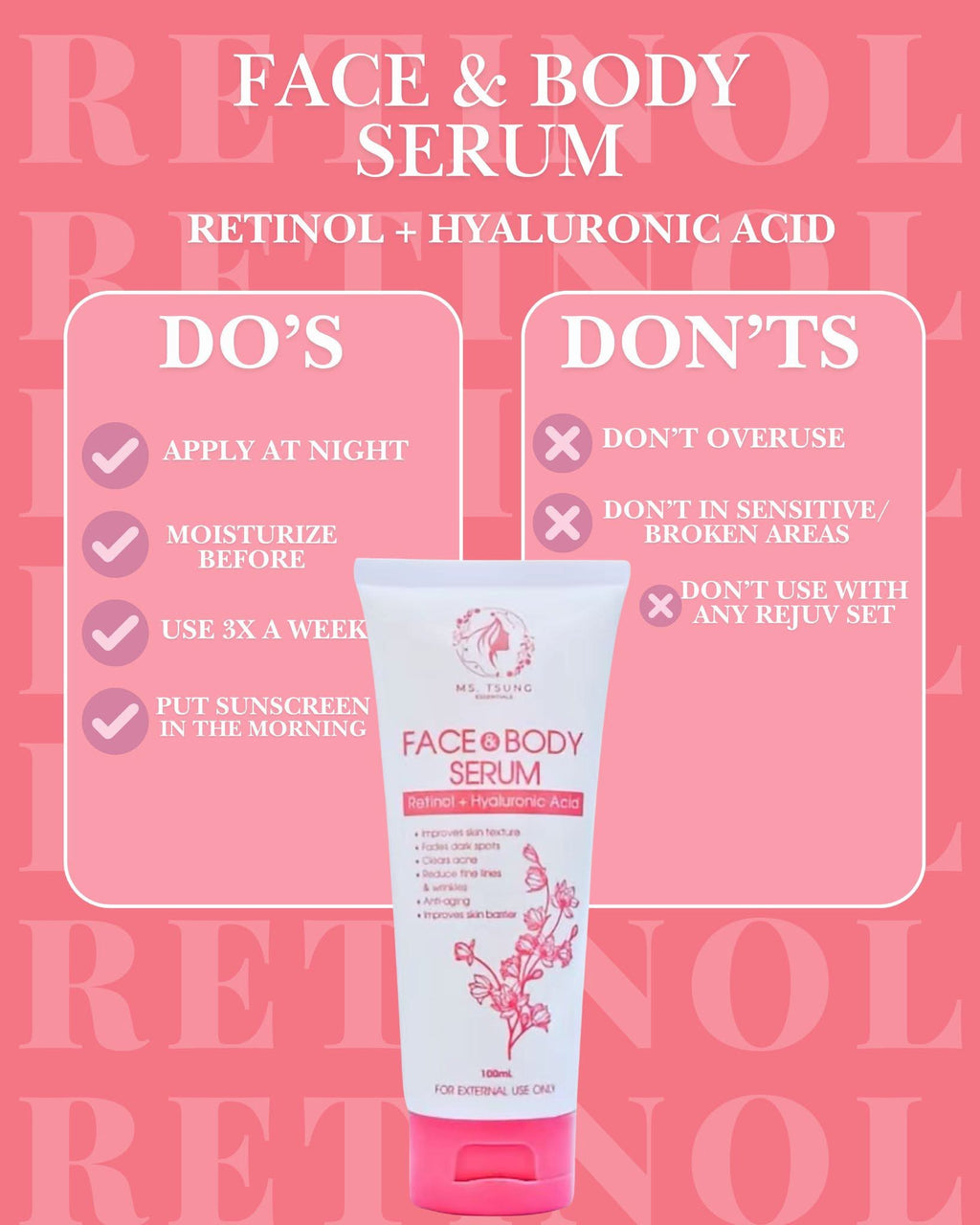 MS. TSUNG ESSENTIALS Face & Body Serum