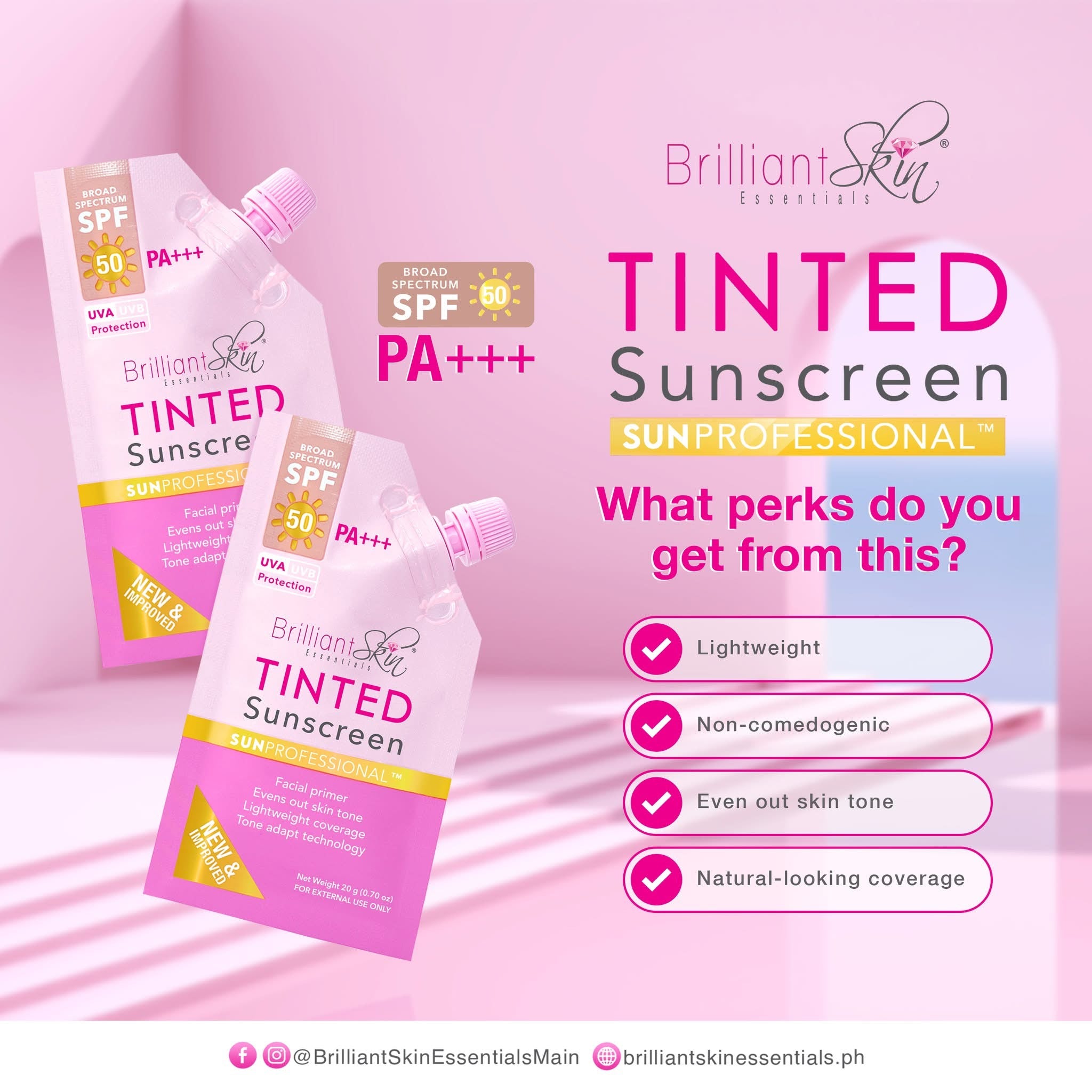 Brilliant Skin Essentials Tinted Sunscreen SPF50 PA+++ 20g