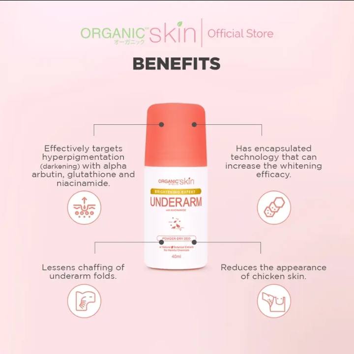 Organic Skin Brightening Dry Deo 40ml