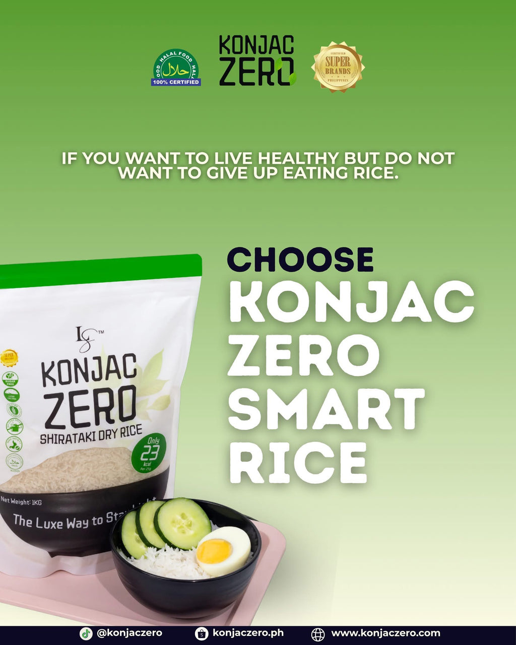 Luxe Slim Konjac Zero Shirataki Dry Rice 1kg