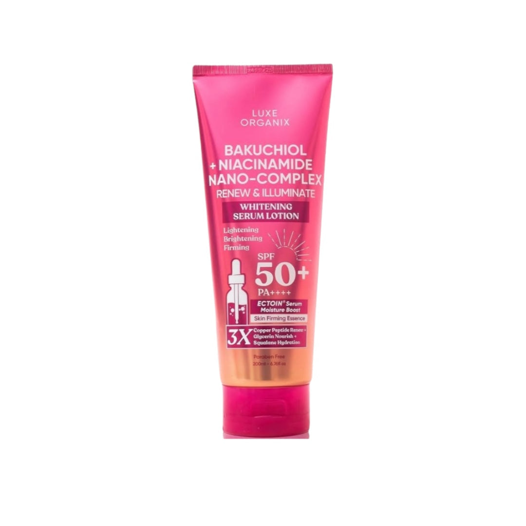 Luxe Organix Bakuchiol + Niacinamide Nano-Complex Serum Lotion SPF 50 200ml
