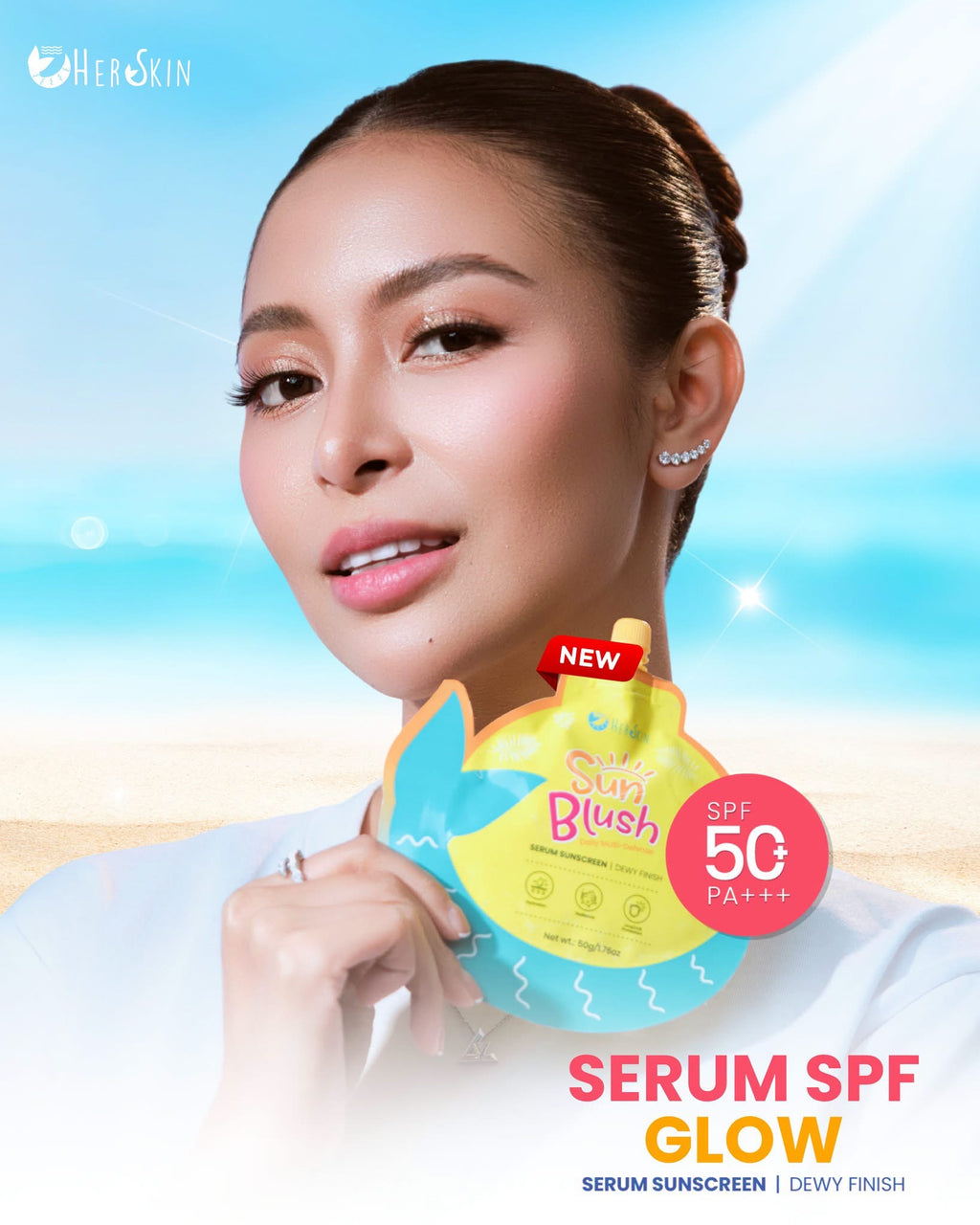 HerSkin SunBlush Serum Sunscreen(50g)
