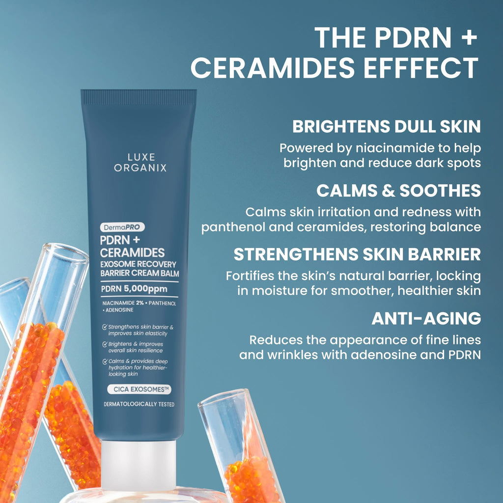 LUXE ORGANIX DermaPRO PDRN + Ceramides Exosome Recovery Barrier Cream Balm 30g