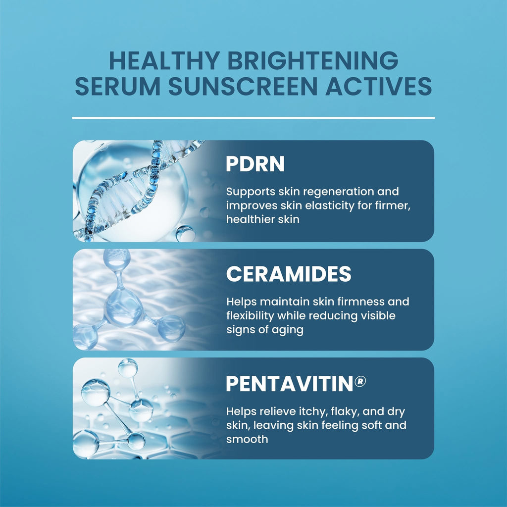 LUXE ORGANIX High Protection Aqua PDRN Soft Glow Serum Sunscreen SPF50 40g