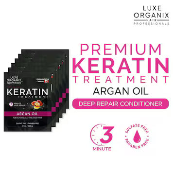 Luxe Organix Premium Keratin Treatment Argan Oil Deep Repair (6pcs x 20ml)