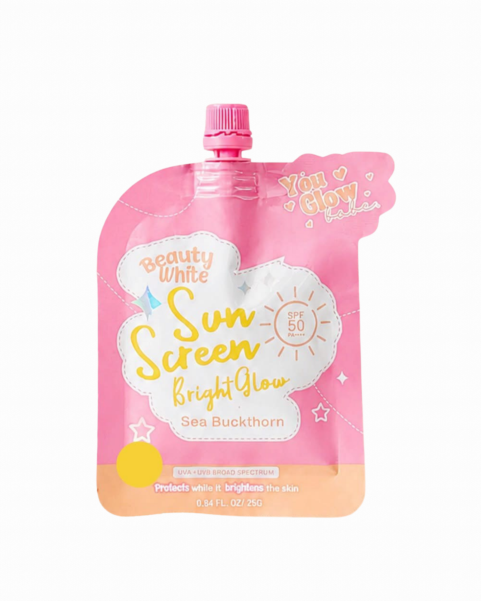 You Glow Babe Beauty White Sunscreen Bright Glow SPF 50 PA+++ - Solo Pack
