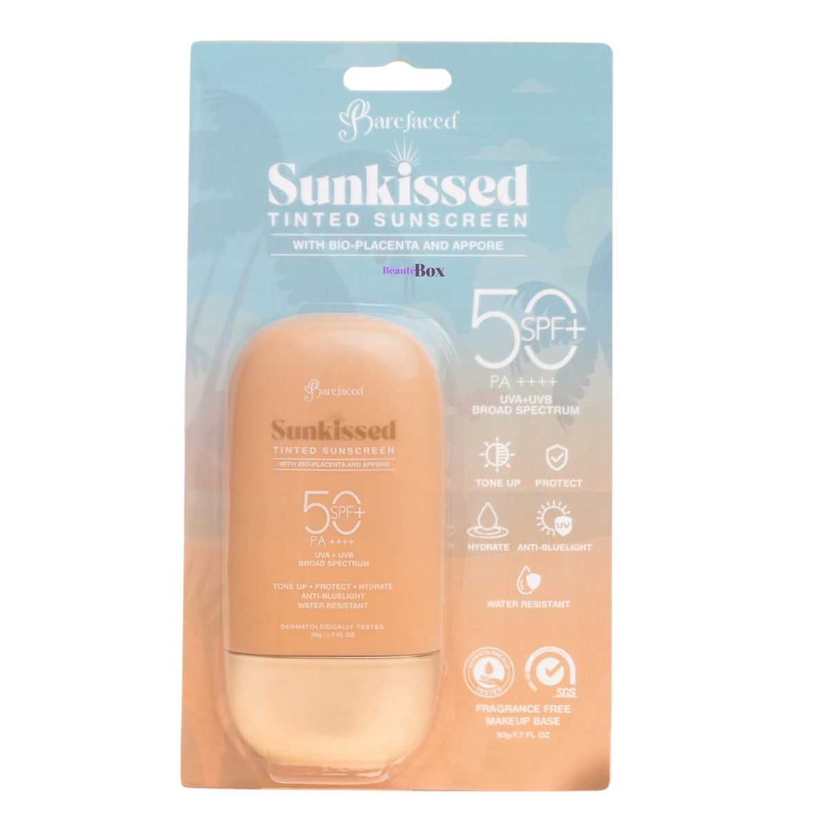 Barefaced Sunkissed Tinted Sunscreen SPF50+ PA++++ – 50g