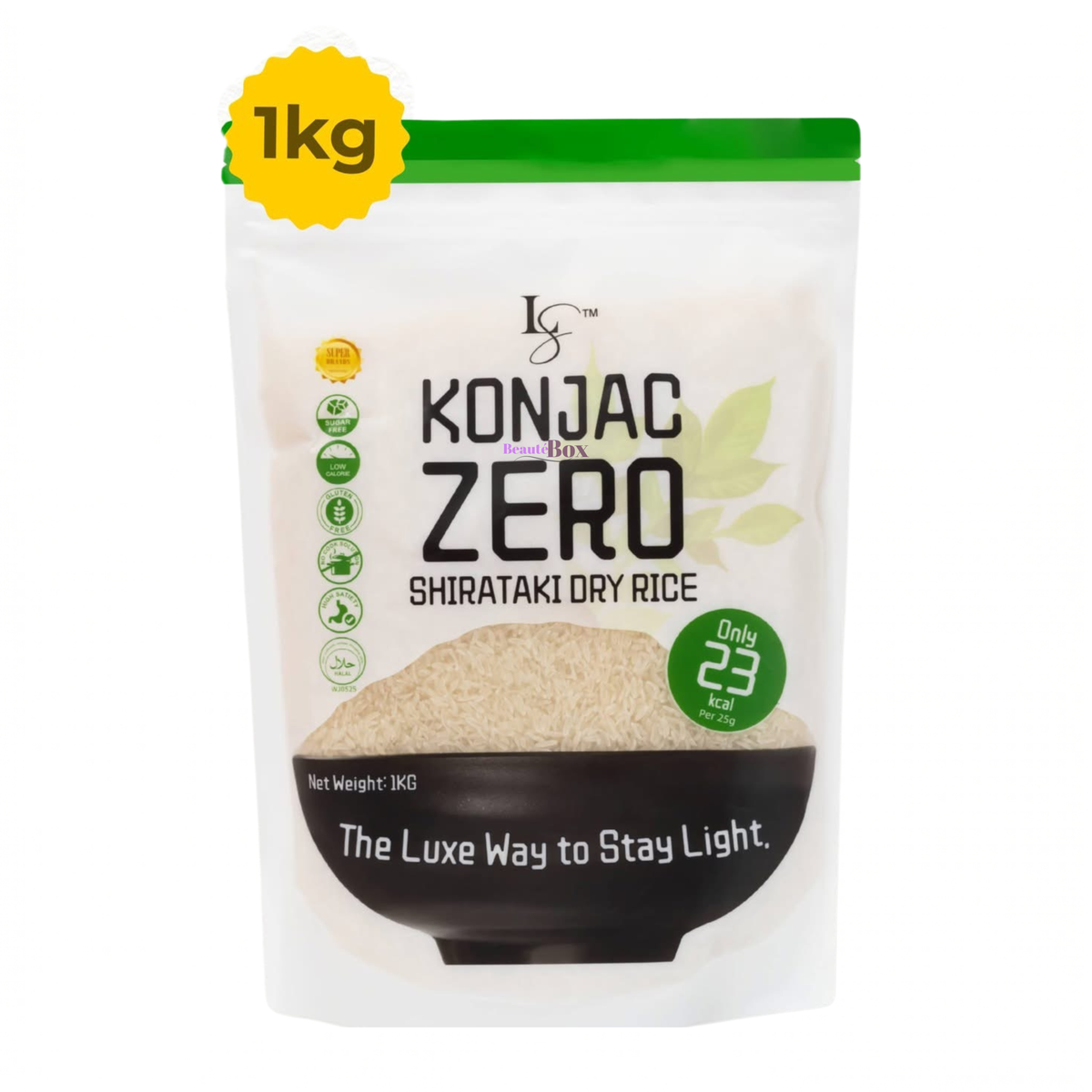 Luxe Slim Konjac Zero Shirataki Dry Rice 1kg