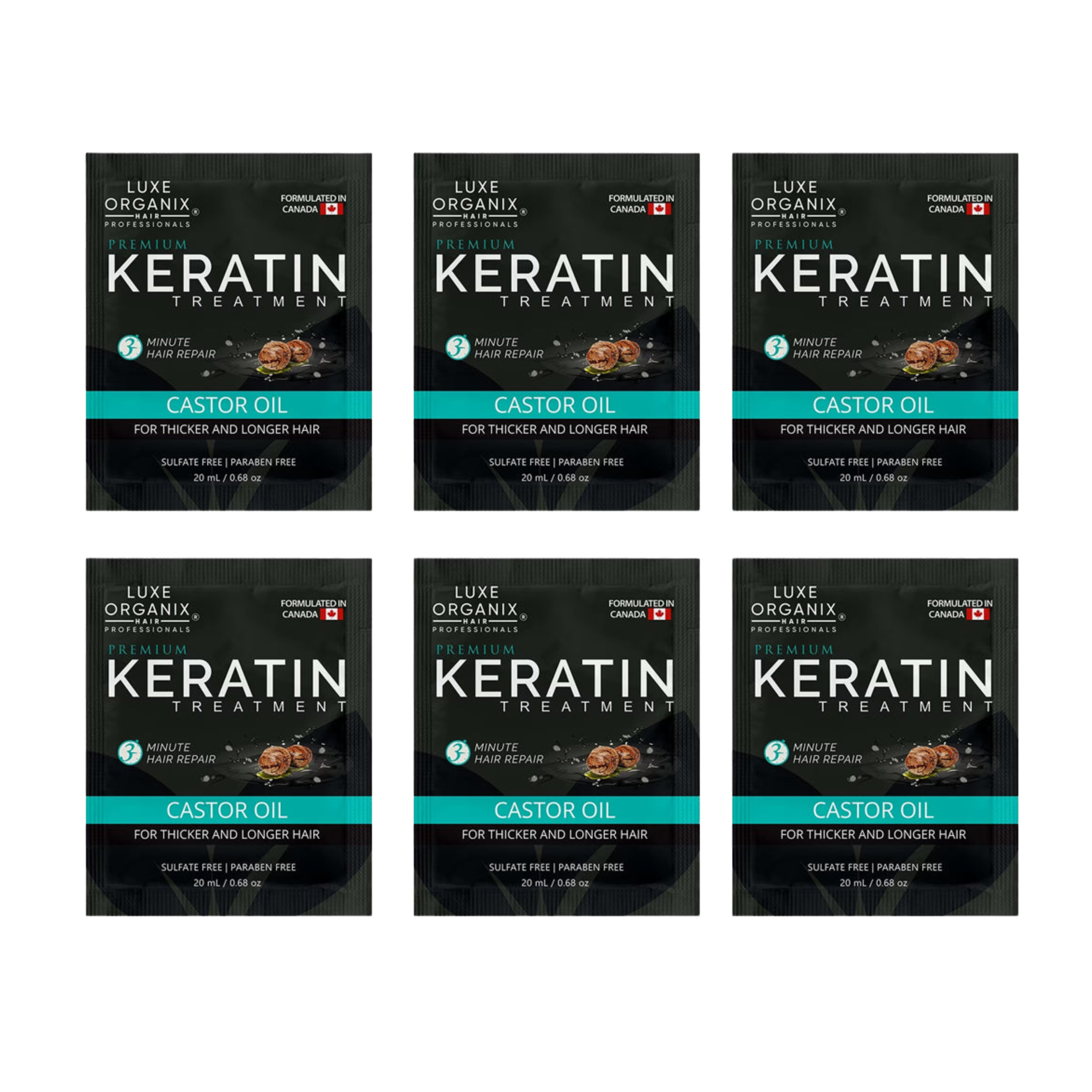 Luxe Organix Premium Keratin Castor 6sx20ml