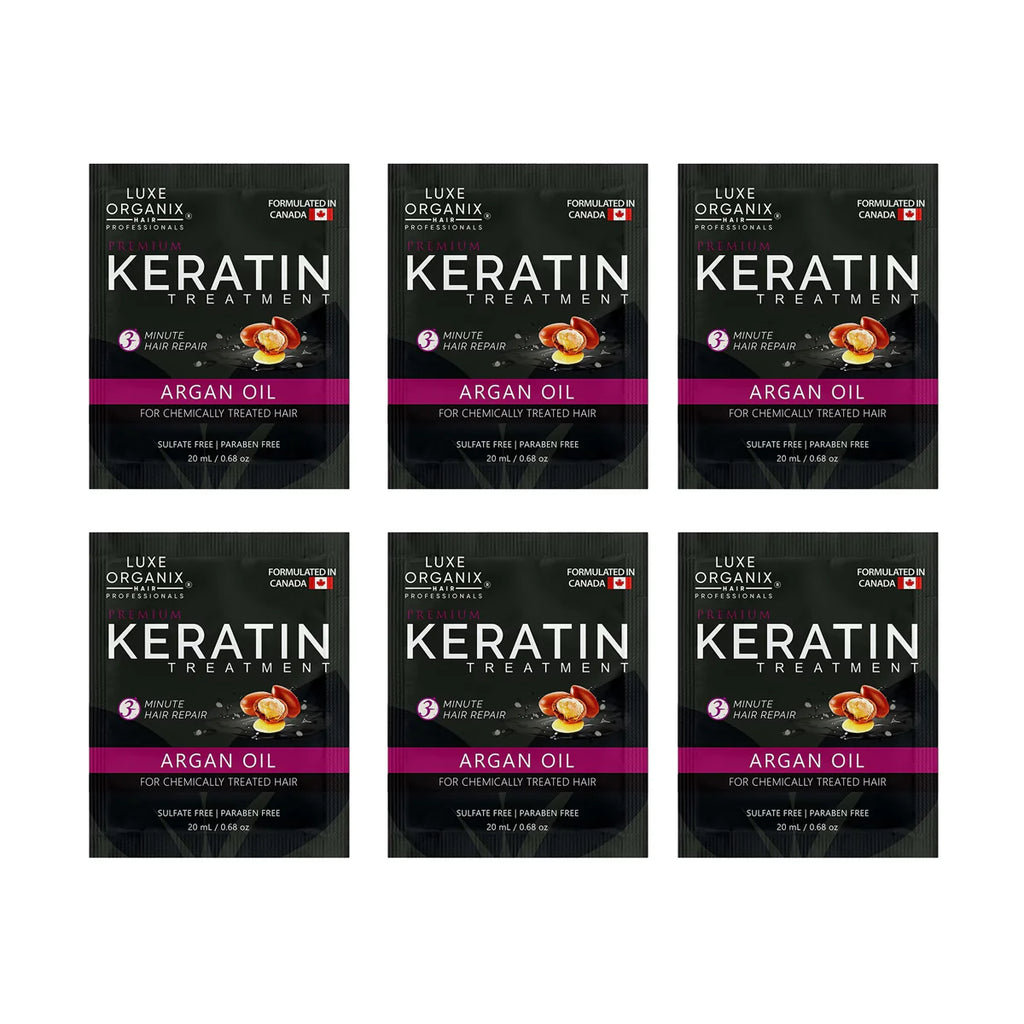 Luxe Organix Premium Keratin Treatment Argan Oil Deep Repair (6pcs x 20ml)