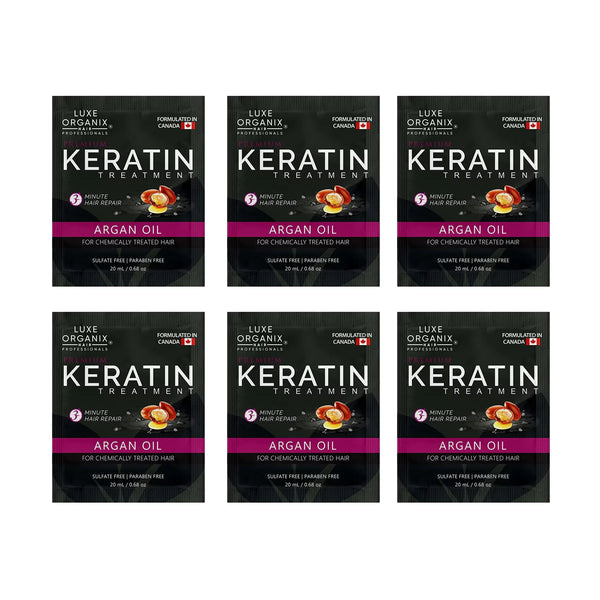 Luxe Organix Premium Keratin Treatment Argan Oil Deep Repair (6pcs x 20ml)