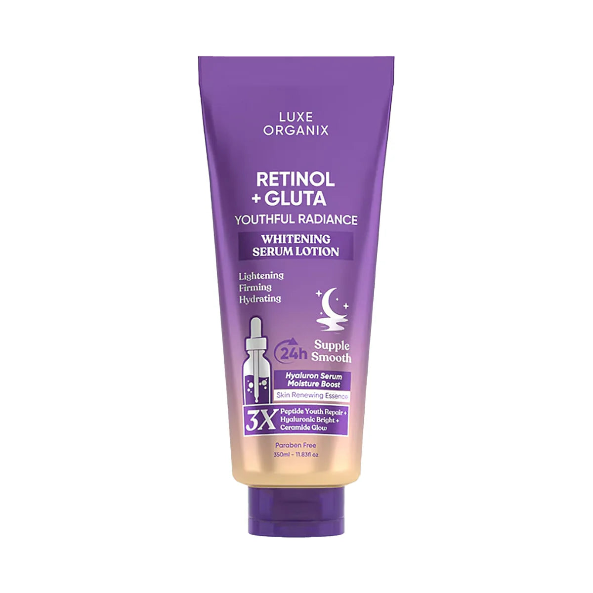 Luxe Organix Retinol + Gluta Whitening Serum Lotion 350ml