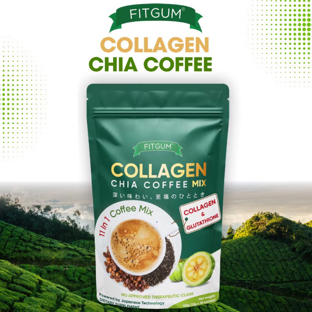FITGUM Collagen Chia Coffee Mix (20 sachets in pack)
